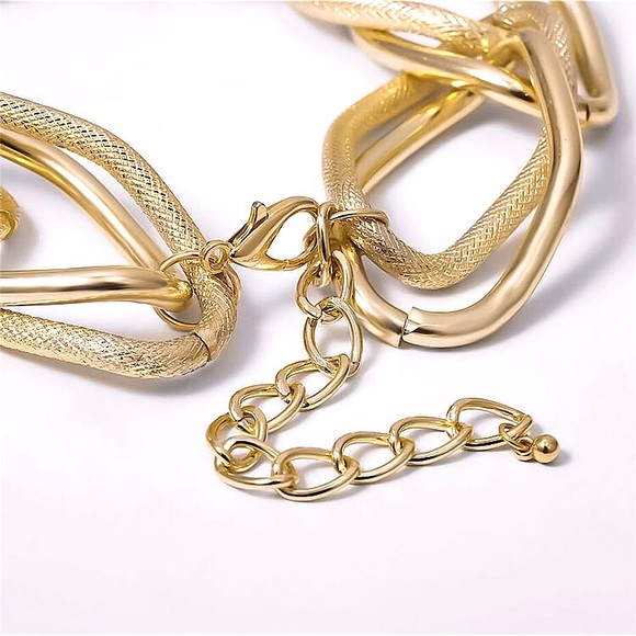⚜️[𝟯𝟬%𝗢𝗙𝗙|𝗯𝘂𝗻𝗱𝗹𝗲𝘀 𝟯+]⚜️Big Quad Link Gold Choker NEW - Picture 5 of 10